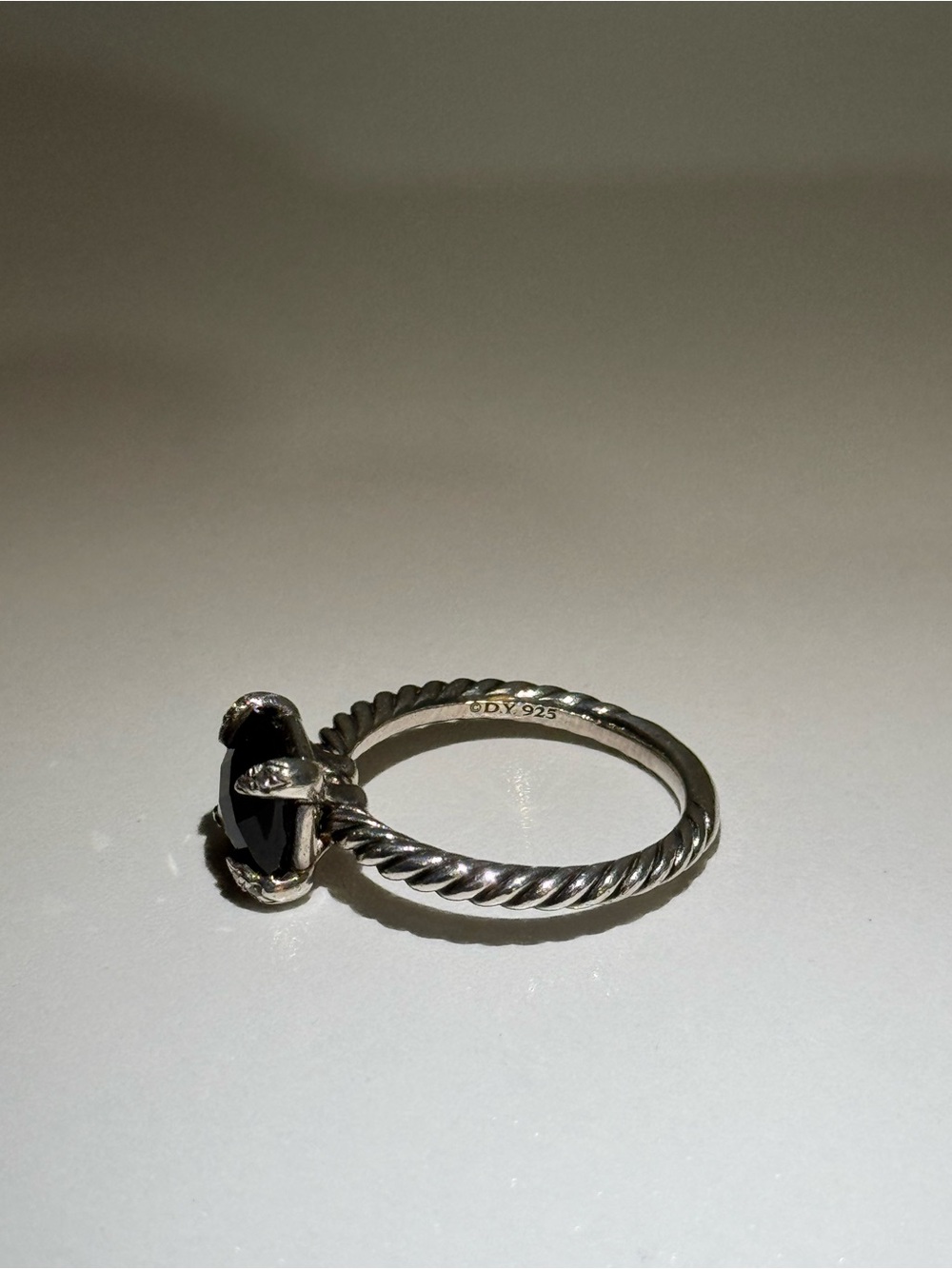 David Yurman CHATELAINE® RING
Sterling Silver w/ Black Onyx & Diamonds (size 6) - Picture 12 of 12